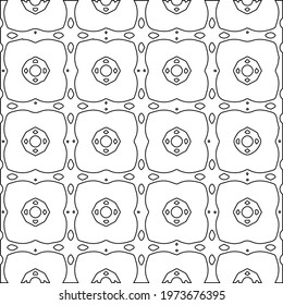 
 Geometric vector pattern with triangular elements. abstract ornament for wallpapers and backgrounds. Black and white colors.