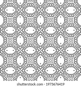 
 Geometric vector pattern with triangular elements. abstract ornament for wallpapers and backgrounds. Black and white colors.