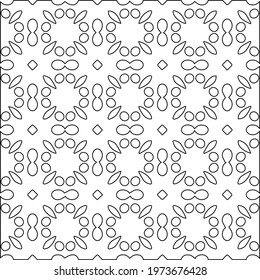 
 Geometric vector pattern with triangular elements. abstract ornament for wallpapers and backgrounds. Black and white colors.