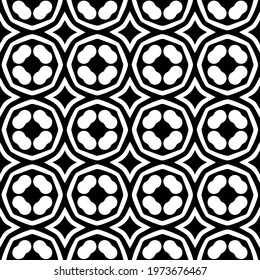  Geometric vector pattern with triangular elements. abstract ornament for wallpapers and backgrounds. Black and white colors.