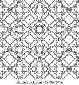 
 Geometric vector pattern with triangular elements. abstract ornament for wallpapers and backgrounds. Black and white colors.