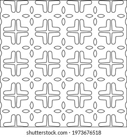  Geometric vector pattern with triangular elements. abstract ornament for wallpapers and backgrounds. Black and white colors.