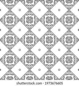 
 Geometric vector pattern with triangular elements. abstract ornament for wallpapers and backgrounds. Black and white colors.