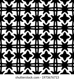  Geometric vector pattern with triangular elements. abstract ornament for wallpapers and backgrounds. Black and white colors.