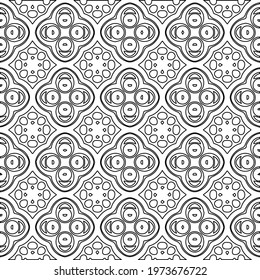 
 Geometric vector pattern with triangular elements. abstract ornament for wallpapers and backgrounds. Black and white colors.