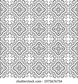 
 Geometric vector pattern with triangular elements. abstract ornament for wallpapers and backgrounds. Black and white colors.