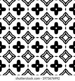  Geometric vector pattern with triangular elements. abstract ornament for wallpapers and backgrounds. Black and white colors.