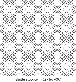  Geometric vector pattern with triangular elements. abstract ornament for wallpapers and backgrounds. Black and white colors.