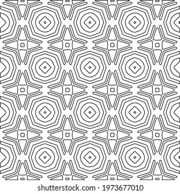  Geometric vector pattern with triangular elements. abstract ornament for wallpapers and backgrounds. Black and white colors.
