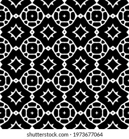  Geometric vector pattern with triangular elements. abstract ornament for wallpapers and backgrounds. Black and white colors.
