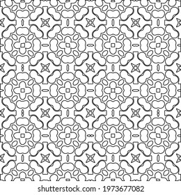 
 Geometric vector pattern with triangular elements. abstract ornament for wallpapers and backgrounds. Black and white colors.