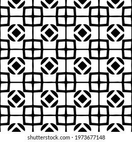  Geometric vector pattern with triangular elements. abstract ornament for wallpapers and backgrounds. Black and white colors.