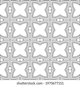 
 Geometric vector pattern with triangular elements. abstract ornament for wallpapers and backgrounds. Black and white colors.
