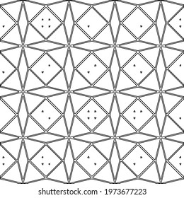 
 Geometric vector pattern with triangular elements. abstract ornament for wallpapers and backgrounds. Black and white colors.
