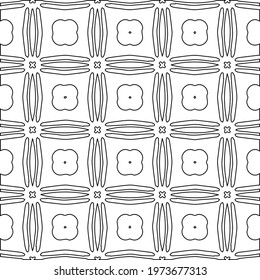  Geometric vector pattern with triangular elements. abstract ornament for wallpapers and backgrounds. Black and white colors.