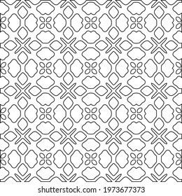 
 Geometric vector pattern with triangular elements. abstract ornament for wallpapers and backgrounds. Black and white colors.