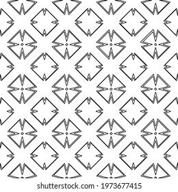 
 Geometric vector pattern with triangular elements. abstract ornament for wallpapers and backgrounds. Black and white colors.