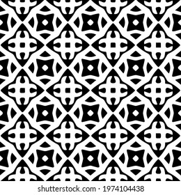  Geometric vector pattern with triangular elements. abstract ornament for wallpapers and backgrounds. Black and white colors.