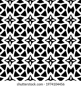  Geometric vector pattern with triangular elements. abstract ornament for wallpapers and backgrounds. Black and white colors.