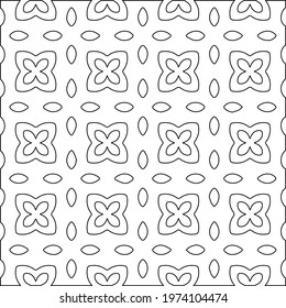  Geometric vector pattern with triangular elements. abstract ornament for wallpapers and backgrounds. Black and white colors.