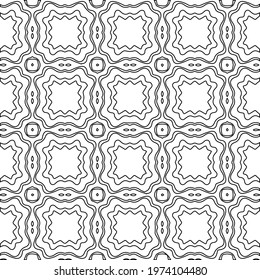  Geometric vector pattern with triangular elements. abstract ornament for wallpapers and backgrounds. Black and white colors.