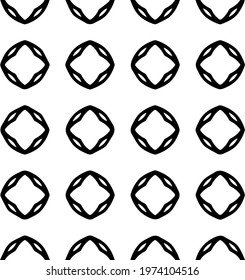  Geometric vector pattern with triangular elements. abstract ornament for wallpapers and backgrounds. Black and white colors.