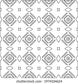  Geometric vector pattern with triangular elements. abstract ornament for wallpapers and backgrounds. Black and white colors.