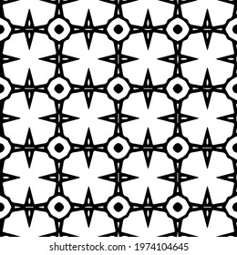  Geometric vector pattern with triangular elements. abstract ornament for wallpapers and backgrounds. Black and white colors.