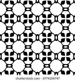  Geometric vector pattern with triangular elements. abstract ornament for wallpapers and backgrounds. Black and white colors.