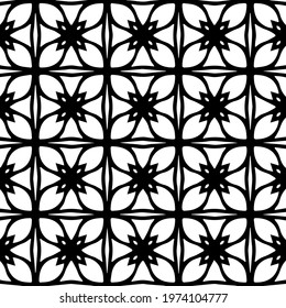  Geometric vector pattern with triangular elements. abstract ornament for wallpapers and backgrounds. Black and white colors.