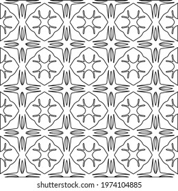  Geometric vector pattern with triangular elements. abstract ornament for wallpapers and backgrounds. Black and white colors.