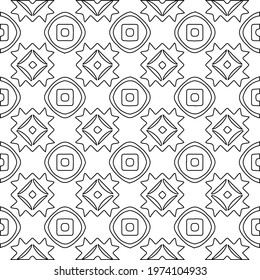  Geometric vector pattern with triangular elements. abstract ornament for wallpapers and backgrounds. Black and white colors.