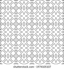  Geometric vector pattern with triangular elements. abstract ornament for wallpapers and backgrounds. Black and white colors.
