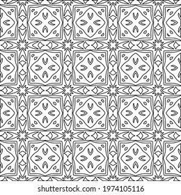  Geometric vector pattern with triangular elements. abstract ornament for wallpapers and backgrounds. Black and white colors.