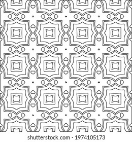  Geometric vector pattern with triangular elements. abstract ornament for wallpapers and backgrounds. Black and white colors.