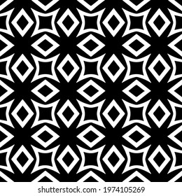  Geometric vector pattern with triangular elements. abstract ornament for wallpapers and backgrounds. Black and white colors.