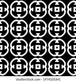  Geometric vector pattern with triangular elements. abstract ornament for wallpapers and backgrounds. Black and white colors.