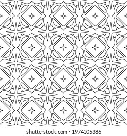  Geometric vector pattern with triangular elements. abstract ornament for wallpapers and backgrounds. Black and white colors.