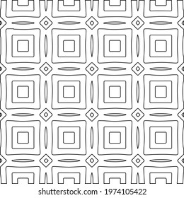  Geometric vector pattern with triangular elements. abstract ornament for wallpapers and backgrounds. Black and white colors.