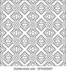  Geometric vector pattern with triangular elements. abstract ornament for wallpapers and backgrounds. Black and white colors.