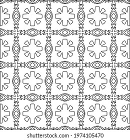  Geometric vector pattern with triangular elements. abstract ornament for wallpapers and backgrounds. Black and white colors.