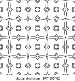  Geometric vector pattern with triangular elements. abstract ornament for wallpapers and backgrounds. Black and white colors.