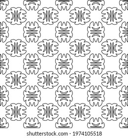  Geometric vector pattern with triangular elements. abstract ornament for wallpapers and backgrounds. Black and white colors.