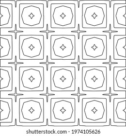  Geometric vector pattern with triangular elements. abstract ornament for wallpapers and backgrounds. Black and white colors.