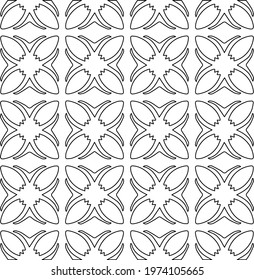  Geometric vector pattern with triangular elements. abstract ornament for wallpapers and backgrounds. Black and white colors.