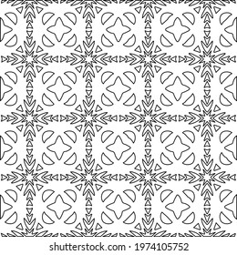  Geometric vector pattern with triangular elements. abstract ornament for wallpapers and backgrounds. Black and white colors.