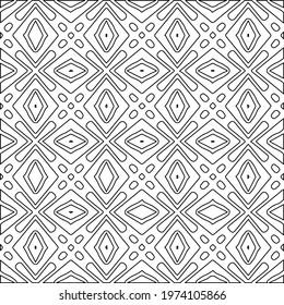  Geometric vector pattern with triangular elements. abstract ornament for wallpapers and backgrounds. Black and white colors.