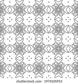  Geometric vector pattern with triangular elements. abstract ornament for wallpapers and backgrounds. Black and white colors.