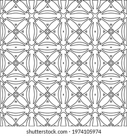  Geometric vector pattern with triangular elements. abstract ornament for wallpapers and backgrounds. Black and white colors.
