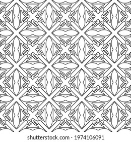  Geometric vector pattern with triangular elements. abstract ornament for wallpapers and backgrounds. Black and white colors.